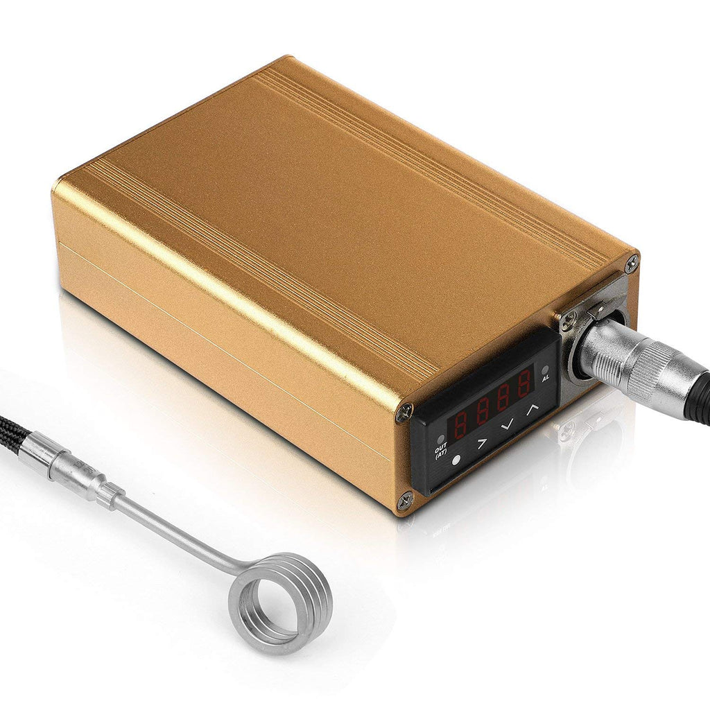 Digital Temperature Controller with 6ft Kevlar Wrapped 20MM Inner Diameter Heater Coil (Gold) - KikVape