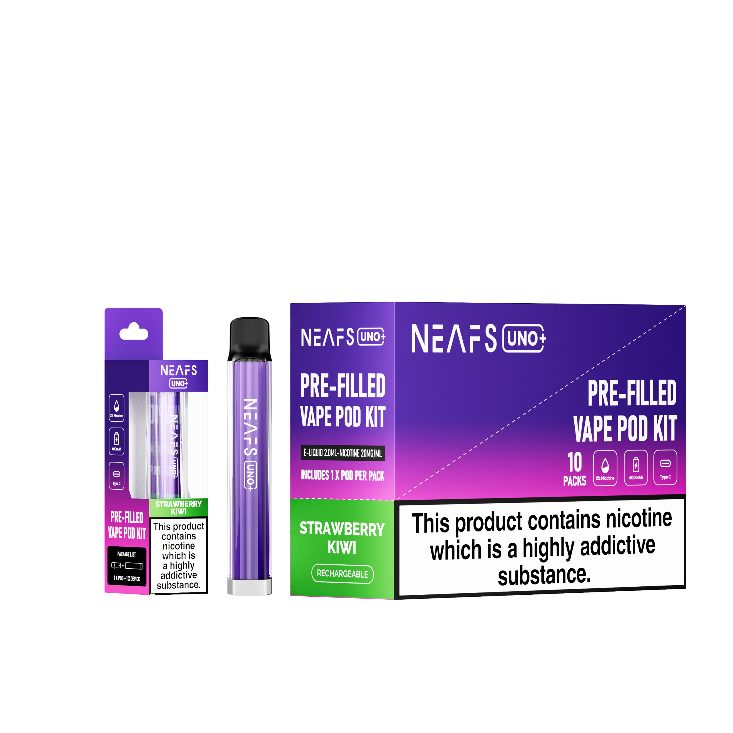 NEAFS UNO+ Crystal Vape Gemischtes 6er-Pack – Bild 6