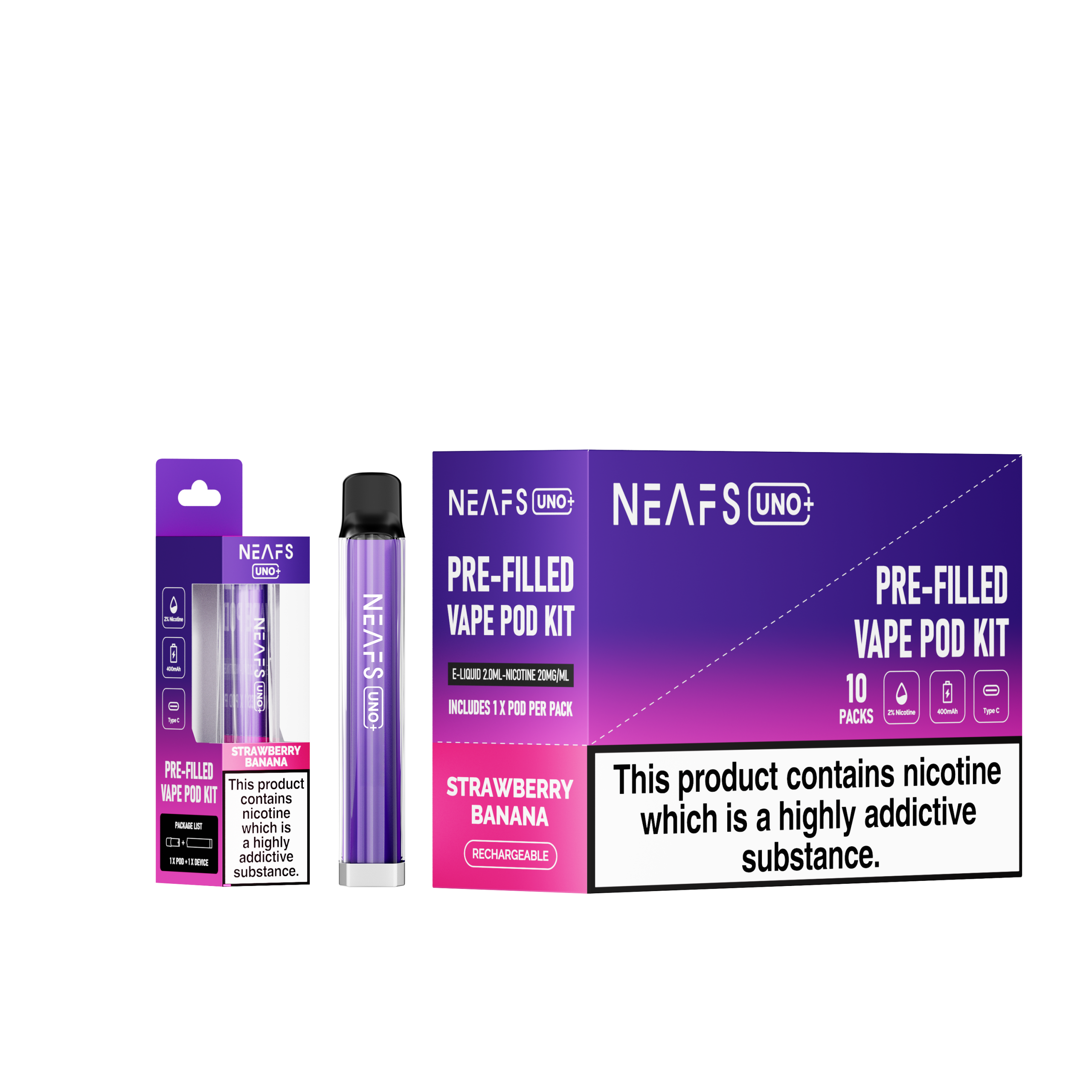 NEAFS UNO+ Crystal Vape Gemischtes 6er-Pack – Bild 5