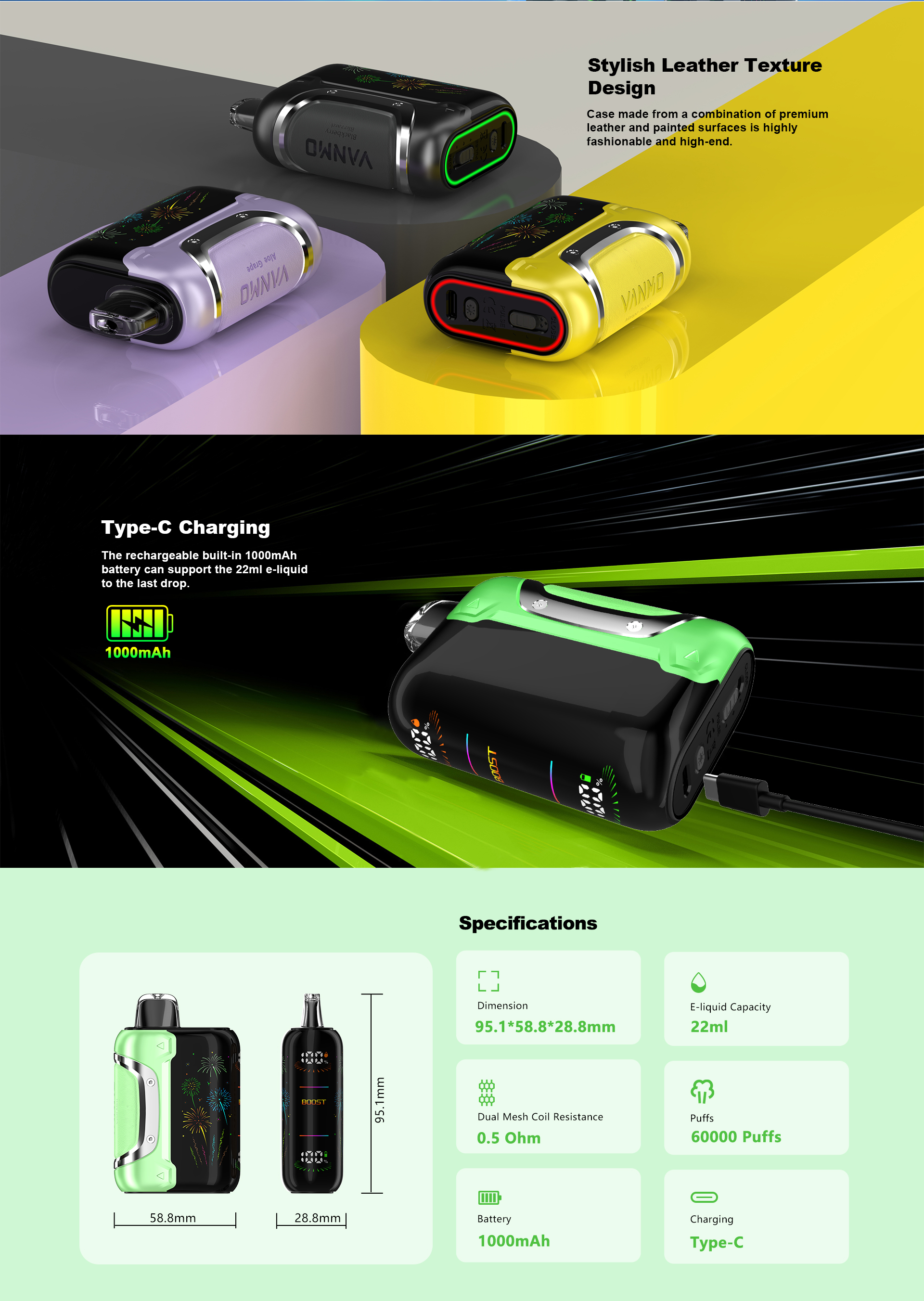VANMO VM60000 Disposable Vape